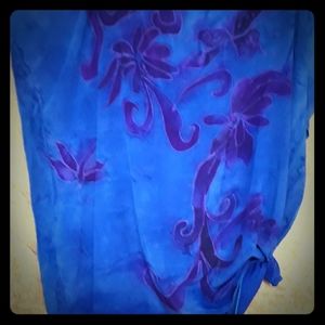 Hand Painted Crepe de Chine Silk Tunic/Dress Kimon